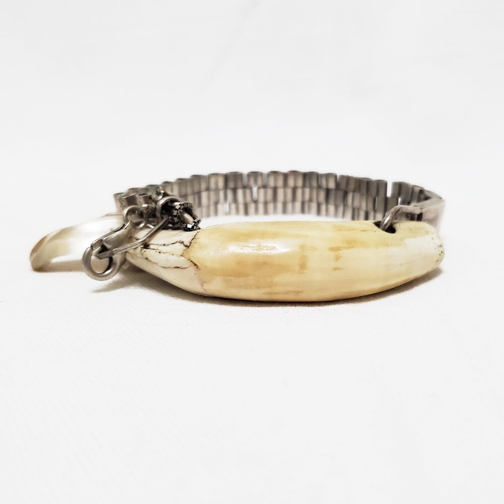 Iosselliani Bone Watchband Chain One of A Kind Bracelet Vintage